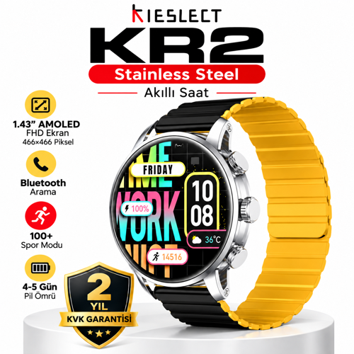Kr2 Stainless Steel Akıllı Saat
