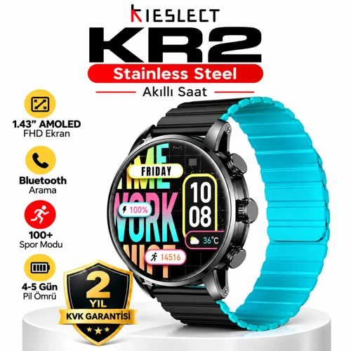 Kr2 Black Akıllı Saat