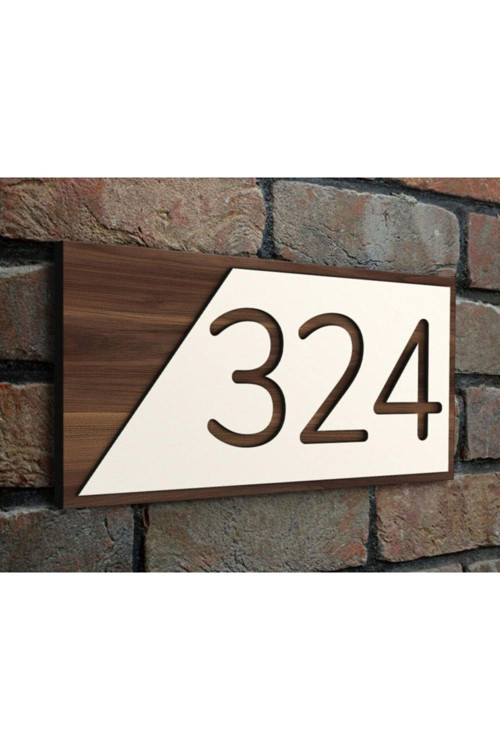 Dekoratif Temalı Daire, Kapı, Otel, Oda, Dükkan Numarası - 9 X 20 Cm