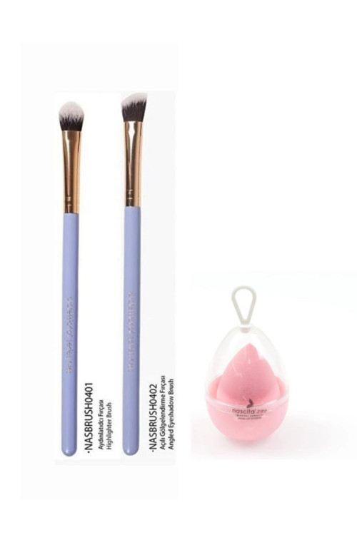 Be A Mermaid Aydınlatıcı Ve Açılı Gölgelendirme Fırçası+Kutulu Yumurta Sünger - 91 Pembe
