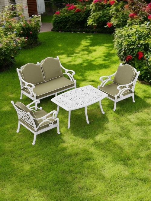 Bodrum Model Plastik Ferforje Görünümlü Oturma Grubu Bahçe, Balkon Takımı 