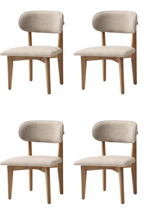 Nergis Sandalye Ahşap Gürgen 4 Lü Set Cafe,Restaurant,Mutfak,Salon,Yemek Odası Sandalyesi 