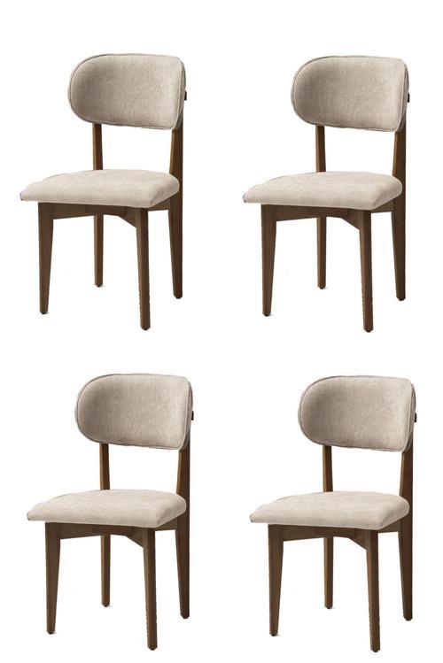 Nergis Sandalye Ahşap Gürgen 4 Lü Set Cafe,Restaurant,Mutfak,Salon,Yemek Odası Sandalyesi 