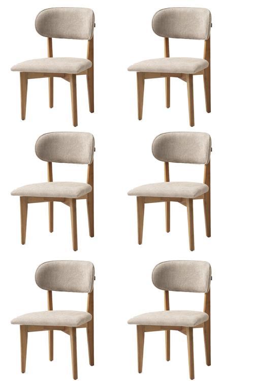 Nergis Sandalye Ahşap Gürgen 6 Li Set Cafe,Restaurant,Mutfak,Salon,Yemek Odası Sandalyesi 