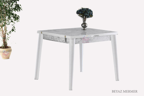 Yanlardan Açılır Katlanır Büyüyen Kare Masa 75x80 cm