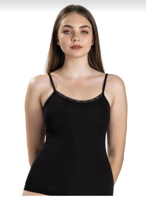 613 BAYAN ÖNÜ DANTELLİ İP ASKILI ATLET 12 ADET