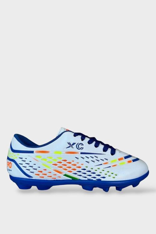Erkek Krampon Dişli Futbol Ayakkabısı BEYAZ - MAVİ
