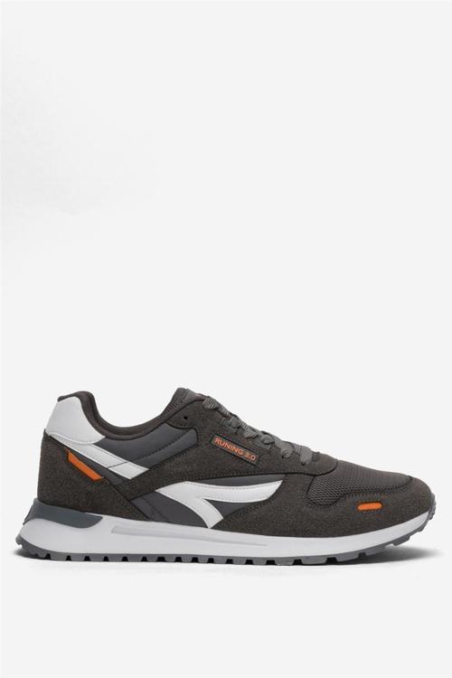 Erkek Ortopedik Günlük Yürüyüş Koşu Sneaker Spor Ayakkabı FÜME