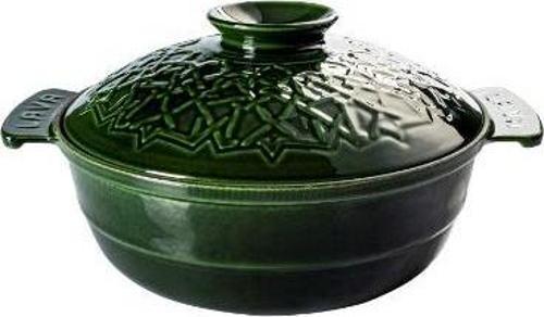Yuvarlak Tencere 26 cm Demir Döküm Tencere Majolica Yeşil