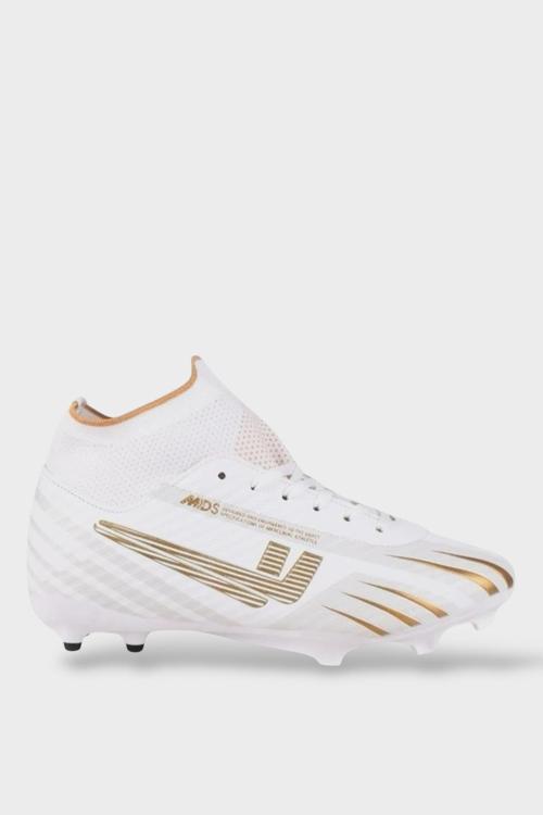 Boğazlı Krampon Çim ve Halı Saha Futbol Ayakkabısı BEYAZ - ALTIN
