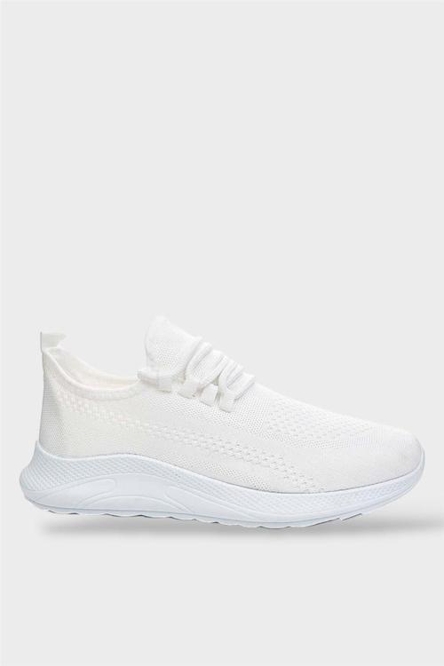 Unisex Yazlık Triko Spor Ayakkabı BEYAZ