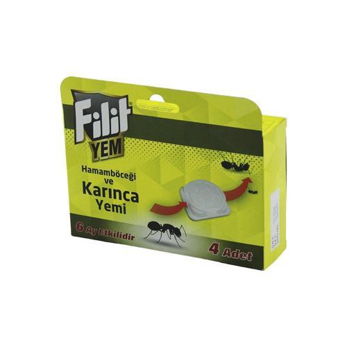 FİLİT  4PCS  KARINCA - HAMAM BÖCEK  YEMİ   6AY ETKİLİ - İSTASYON   YEM: 1.5GR X 4AD.=6GR (2818)