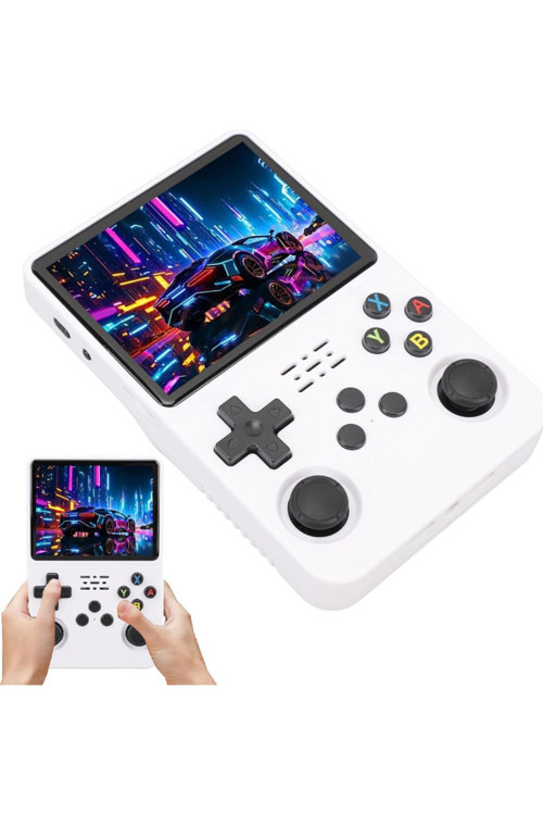 R36S Oyun Konsolu El Atarisi Hd Ekran 64 Gb Hafıza +15.000 Oyun Beyaz