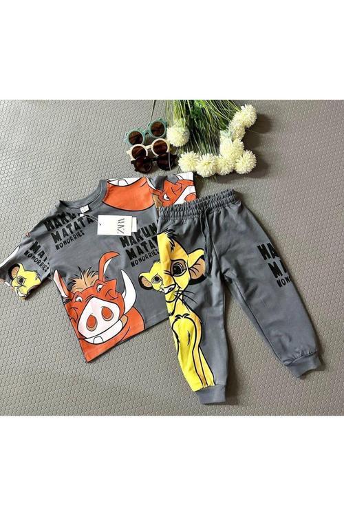 Hakuna Matata Eşofman Alt + Tişört Takımı 1-6 Yaş