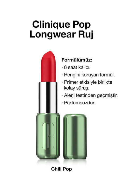 Pop Longwear™ Gün Boyu Kalıcı Ruj - Renk: Chilli Pop 3.9G | Mat Bitiş