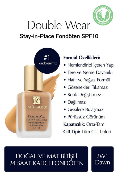 Double Wear Stay-İn-Place Foundation Spf 10 (2W1 Dawn ) 30 Ml Mczvg35
