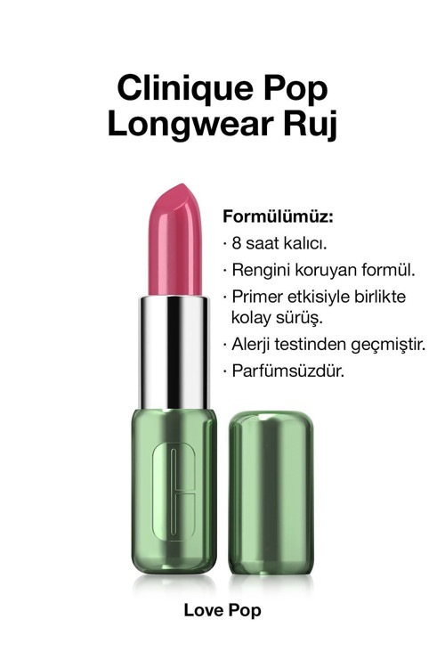 Pop Longwear™ Gün Boyu Kalıcı Ruj - Renk: Love Pop 3.9G | Parlak Bitiş