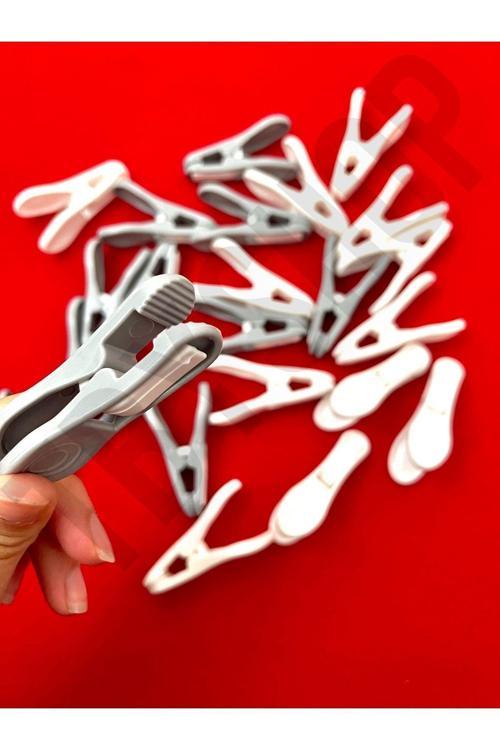 24 Adet Yaysız Kırılmaz Iz Yapmaz Mandal Uzun Ömürlü Çamaşır Mandalı