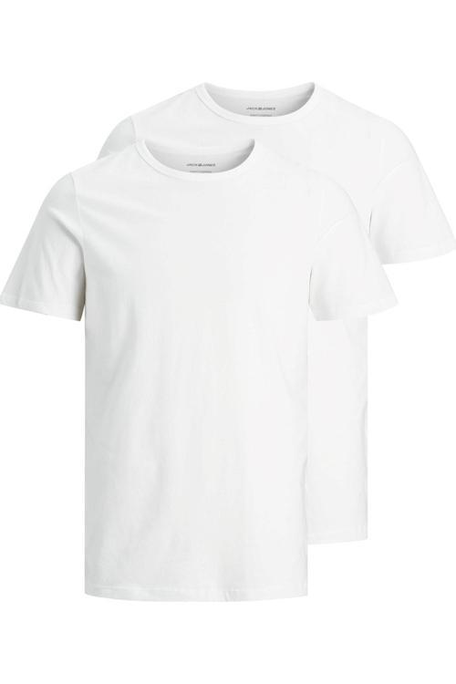 Erkek 2li Paket Bisiklet Yaka Beyaz Tshirt - 12133913