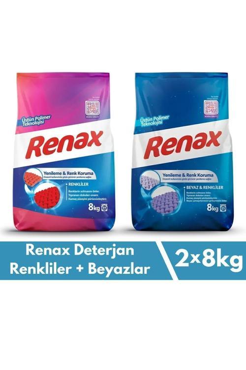 Toz Çamaşır Deterjanı 8 Kg 2 Li Paket Renkliler Ve Beyazlar