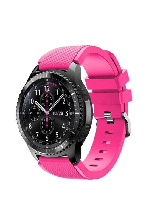 22Mm Gear S3 Watch 4 -Gt2 Gt2E 46Mm Kayış,Kordon Silikon Kayış Kordon - Pembe
