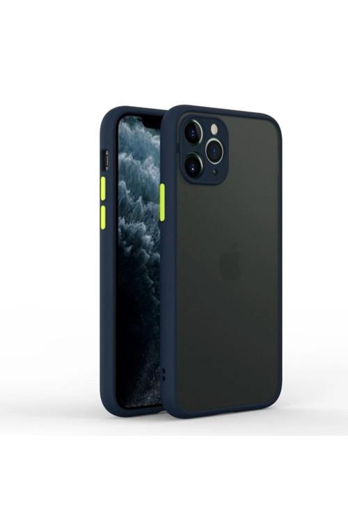 Iphone 11 Pro Max 6.5İnç Kamera Korumalı Premium Silikon Kılıf Lacivert