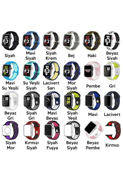 Ally Iwatch Se 6-5-4 44Mm 1-2-3 42Mm Kayış Kordon Nike Style Soft Silikon