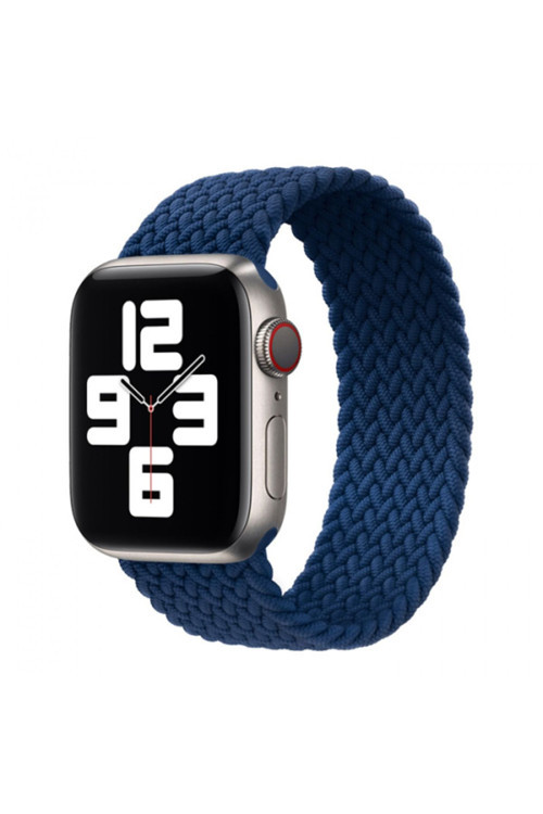 Apple Watch 7-8 45Mm 6-5-4 44Mm Single Loop Plastik Kayış Kordon 3-2-1 42Mm Lacivert
