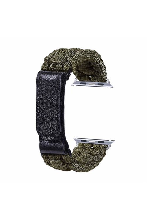Apple Watch 7-8 45Mm 6-5-4 44Mm Uyumlu Halat Kayış Kordon 3-2-1 42Mm Asker,Yeşili