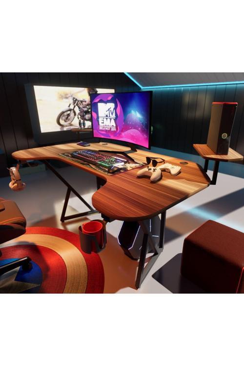 Özel Joystick Tasarım  Oyuncu Masası 160 Cm Bardaklık Ve Kulaklık Tutucu Hediye