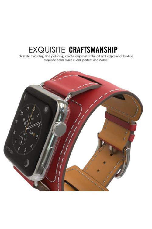 Ally Iwatch Uyumlu 4-5 44Mm 1,2,3 42Mm Kayış Kordon Bracelet Band Kırmızı