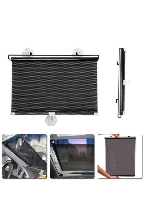 Araba Araç Içi Katlanabilir Araç Oto Ön Cam Güneşlik Branda 40X125Cm Siyah