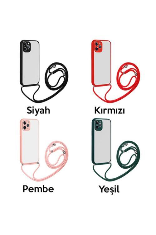 Ally Iphone 11 Pro Max 6.7 Askılı Koruyucu Silikon Kılıf Siyah