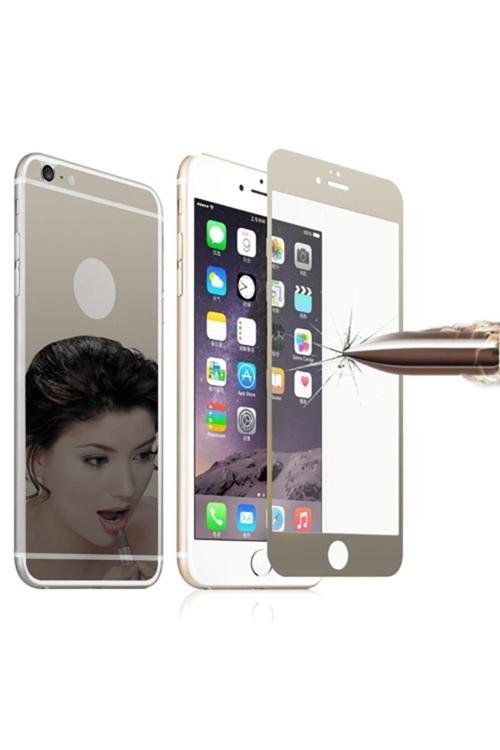 İphone 6, 6S On Ve Arka Aynalı Cam Ekran Koruyucu Gri