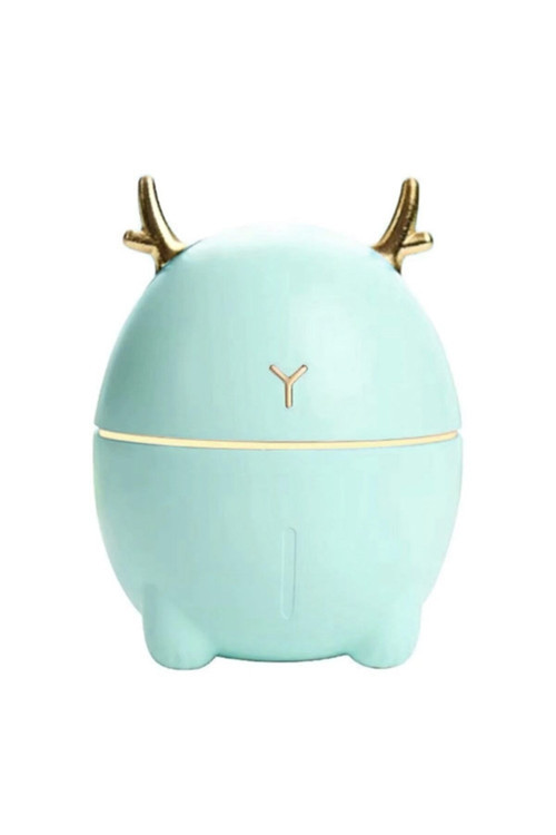 Ally 200Ml Araç-Ev Hava Nemlendirme Cihazı Difüzör Cute Deer Humidifier Turkuaz
