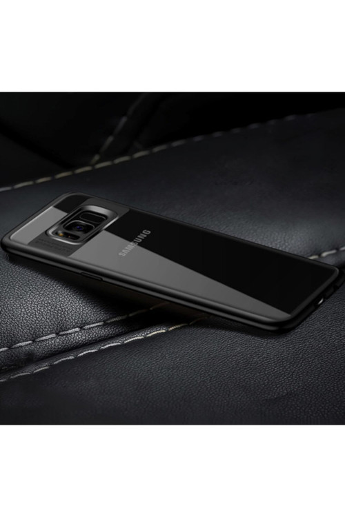 Ally Galaxy Note 8 Darbeya Dayanıklı Şeffaf Silikon Kılıf Siyah