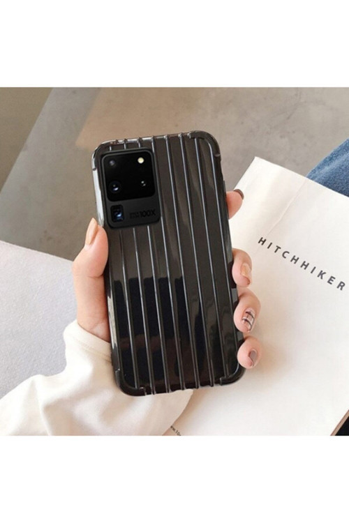 Ally Samsung Galaxy S20 Ultra Trunk Lines Ince Soft Silikon Kılıf Siyah