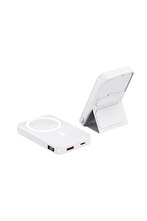 A27 10000Mah Pd 15W - 22.5W Magsafe Uyumlu Hızlı Şarj Powerbank Beyaz