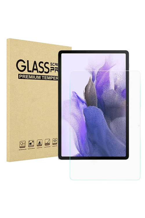 Sm Galaxy Tab S7 Fe Lte T737 Tempered Kırılmaz Cam Ekran Koruyucu-Şeffaf