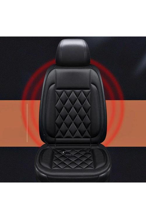 Araç Içi Koltuk Isıtma Minderi 12V Çakmaklık Girişli Oto Koltuk Isıtıcı Minder Siyah