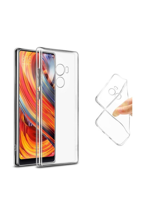 Xiaomi Mi Mix 2 Soft Şeffaf Ultra Slim Fit Silikon Kılıf Şeffaf Şeffaf