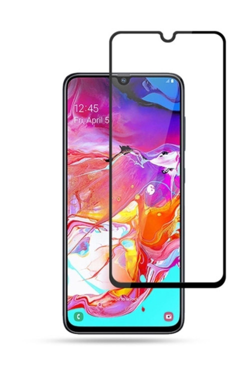 Ally Samsung Galaxy A70 3D Full Kaplama Kırılmaz Cam Ekran Koruyucu Siyah