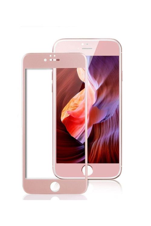 İphone 6,İphone 6S 3D Renkli Full Kaplama Cam Ekran Koruyucu Bronz