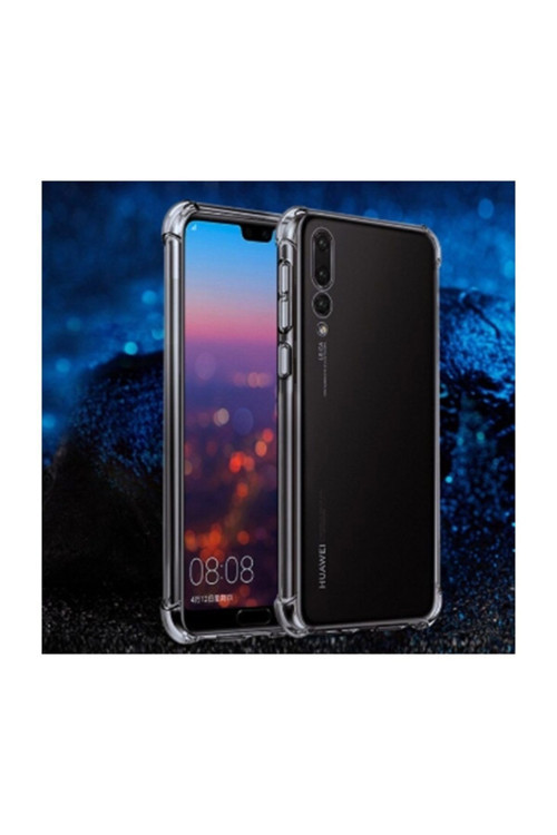 Huawei Y9 Prime 2019 Anti-Drop Darbe Emici Silikon Kılıf Şeffaf