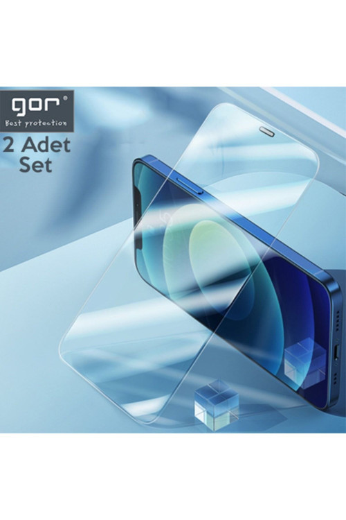 Gor Iphone 12 Mini 5.4 Best Full Tempered Cam Ekran Koruyucu 2Adet+Arka Jelatin