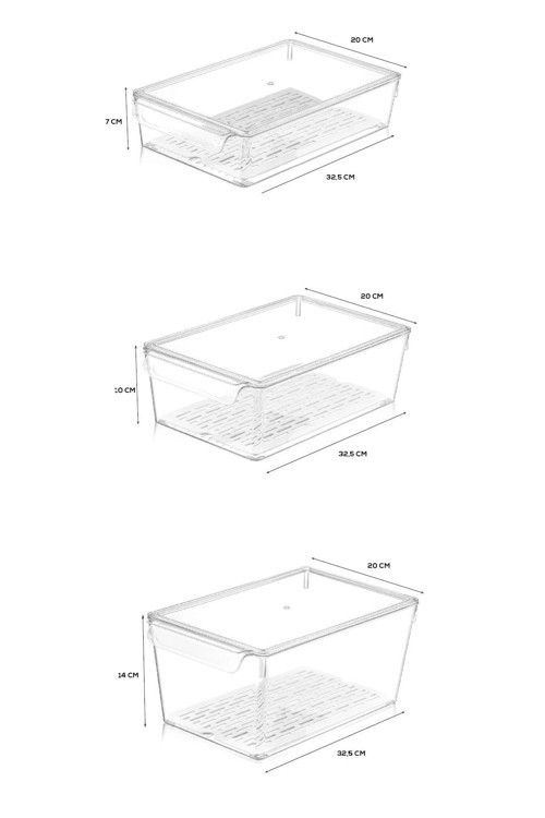 Gloss 3'Lü Mix Buzdolabı & Dolap Içi Düzenleyici Organizer Home