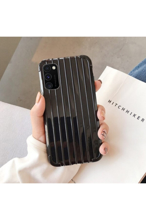 Samsung Galaxy M30S Trunk Lines Ince Soft Silikon Kılıf Siyah