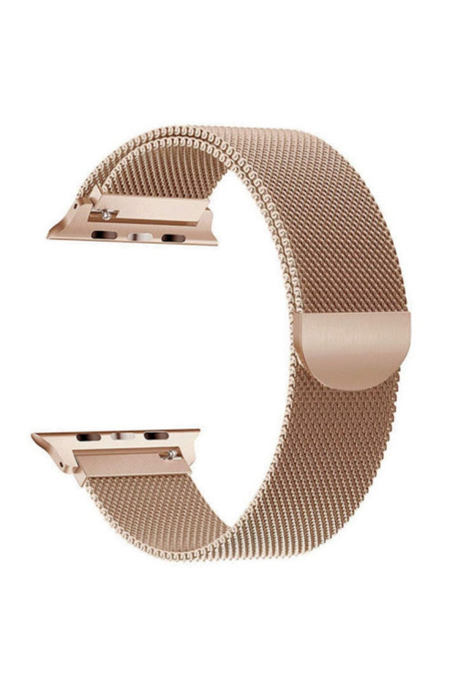 Watch 7 41Mm 6-5-4 40Mm Uyumlu Kayış Kordon Metal Milano Loop 3-2-1 38Mm Şampanya Rengi