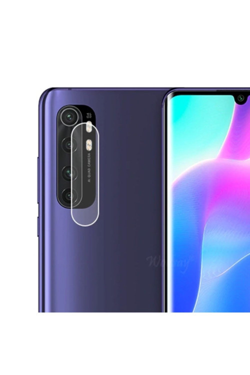 Xiaomi Mi Note 10 Lite Tempered Cam Kamera Koruyucu - Şeffaf