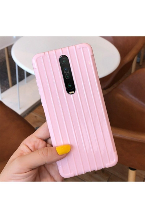 Xiaomi Redmi K30 Trunk Lines Silikon Kılıf Pembe